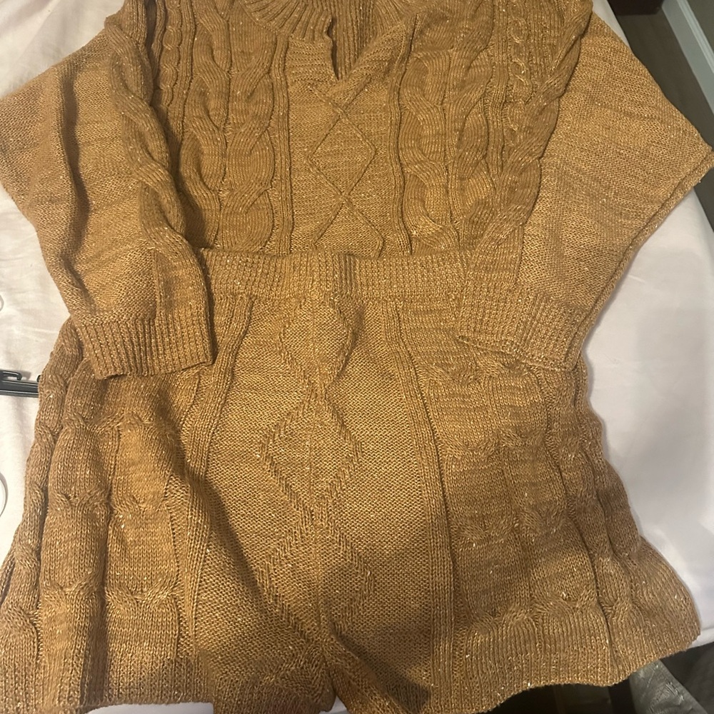 Cable Knit Tan Sweater